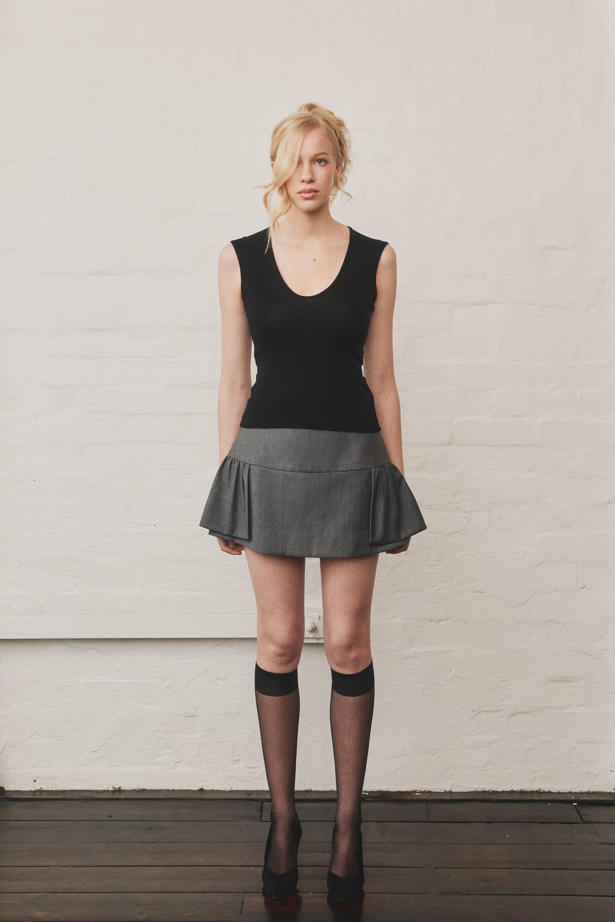 Delphine Mini Skirt in Merino