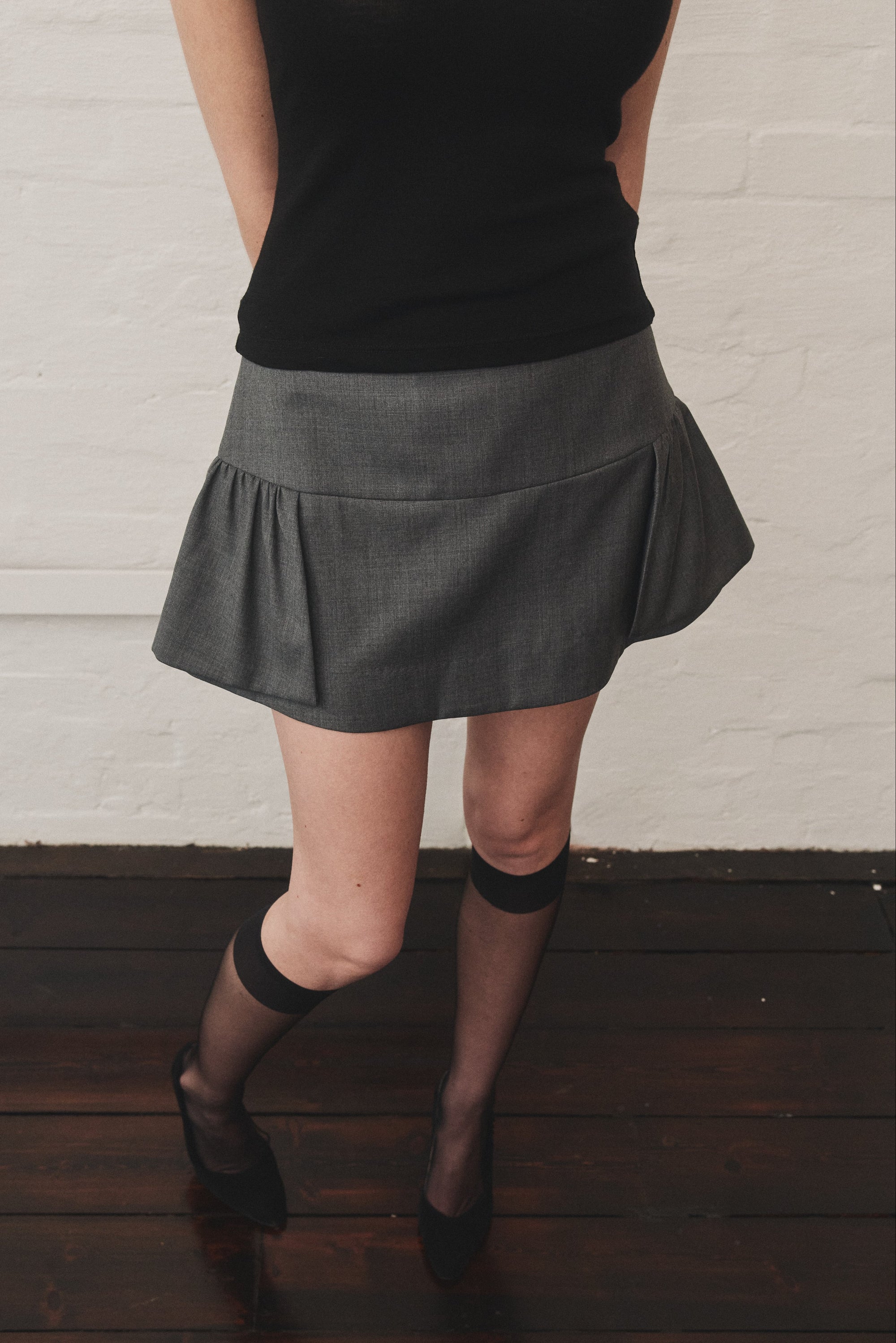 Delphine Mini Skirt in Merino