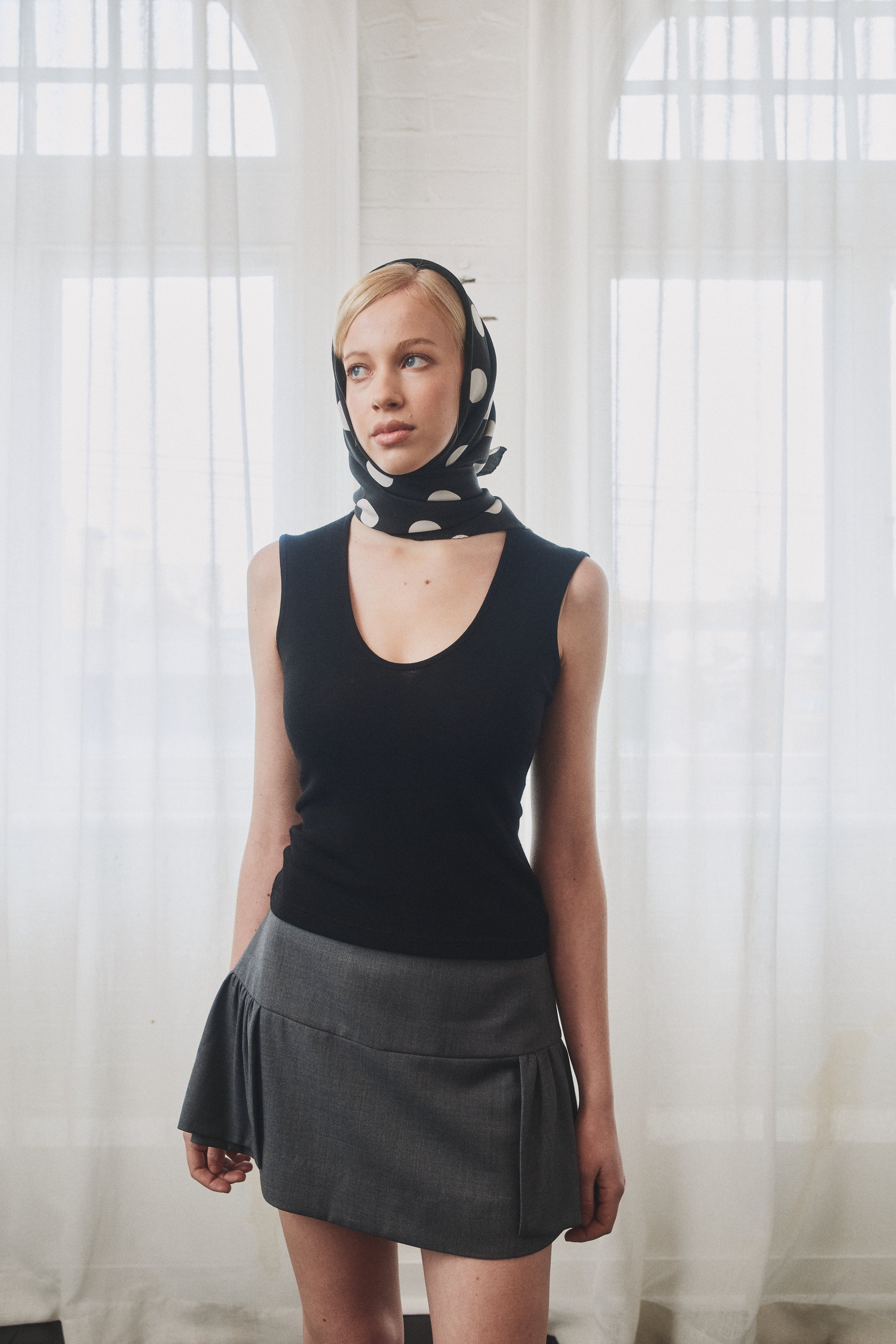 Delphine Mini Skirt in Merino